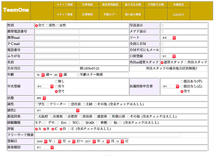 スタッフ検索
